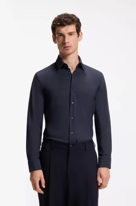 Chemise Slim Fit en jersey stretch performant