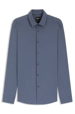 Slim-fit shirt in performance-stretch jersey 1