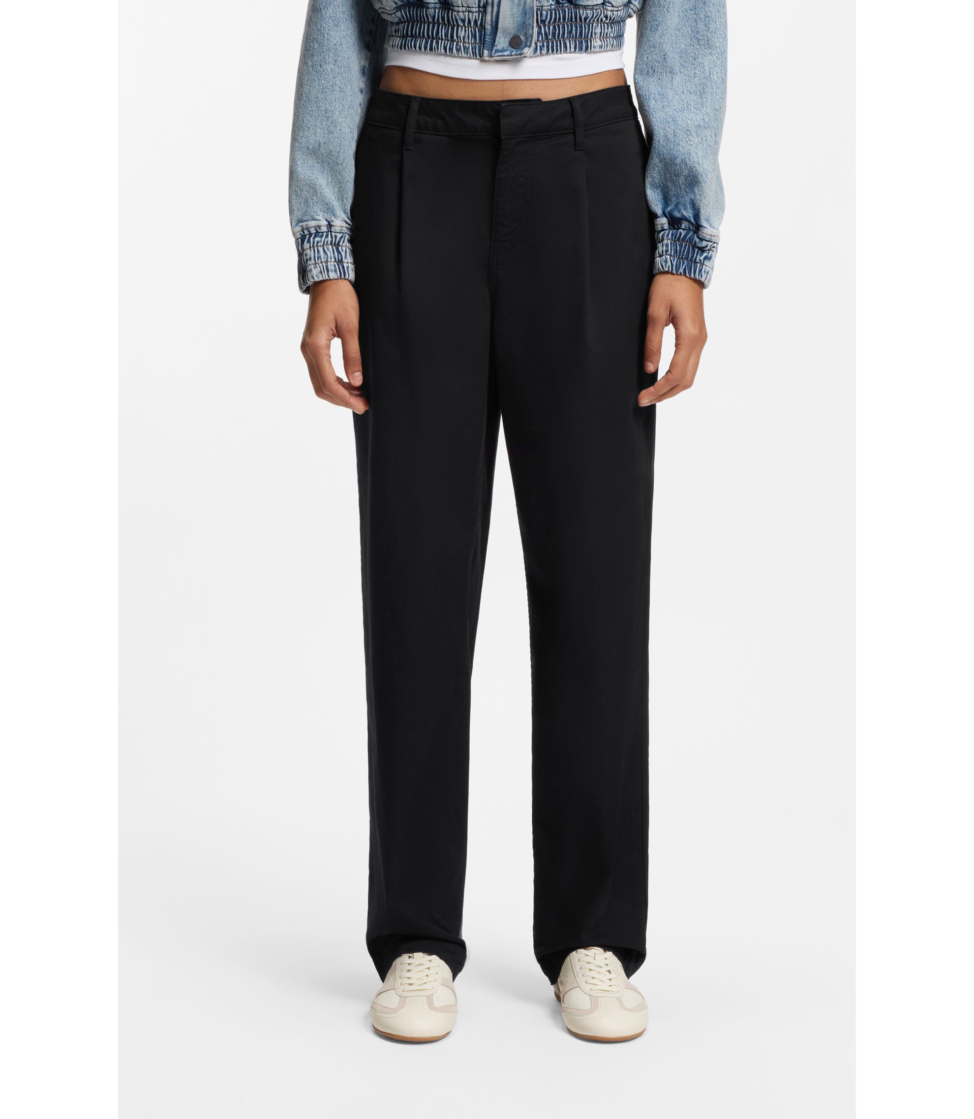 Relaxed-Fit Hose aus elastischem Baumwoll-Twill