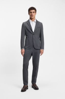 Regular-fit shirt in performance-stretch jersey, White