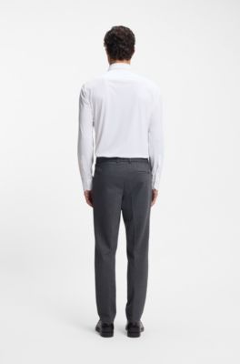 Regular-Fit Hemd aus Performance-Stretch-Jersey, Wei&szlig;