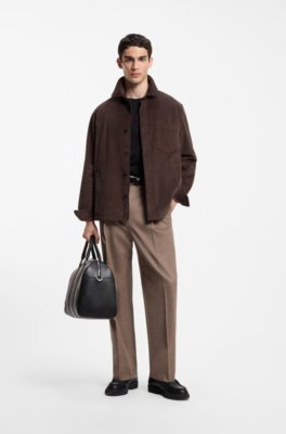 Hugo Oversized-fit shirt in cotton corduroy overshirts herr – bild 2
