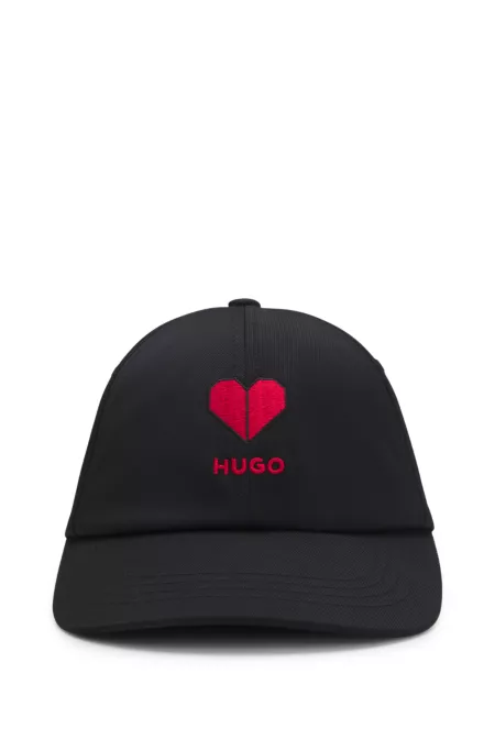 Stretch-twill cap with embroidered logo