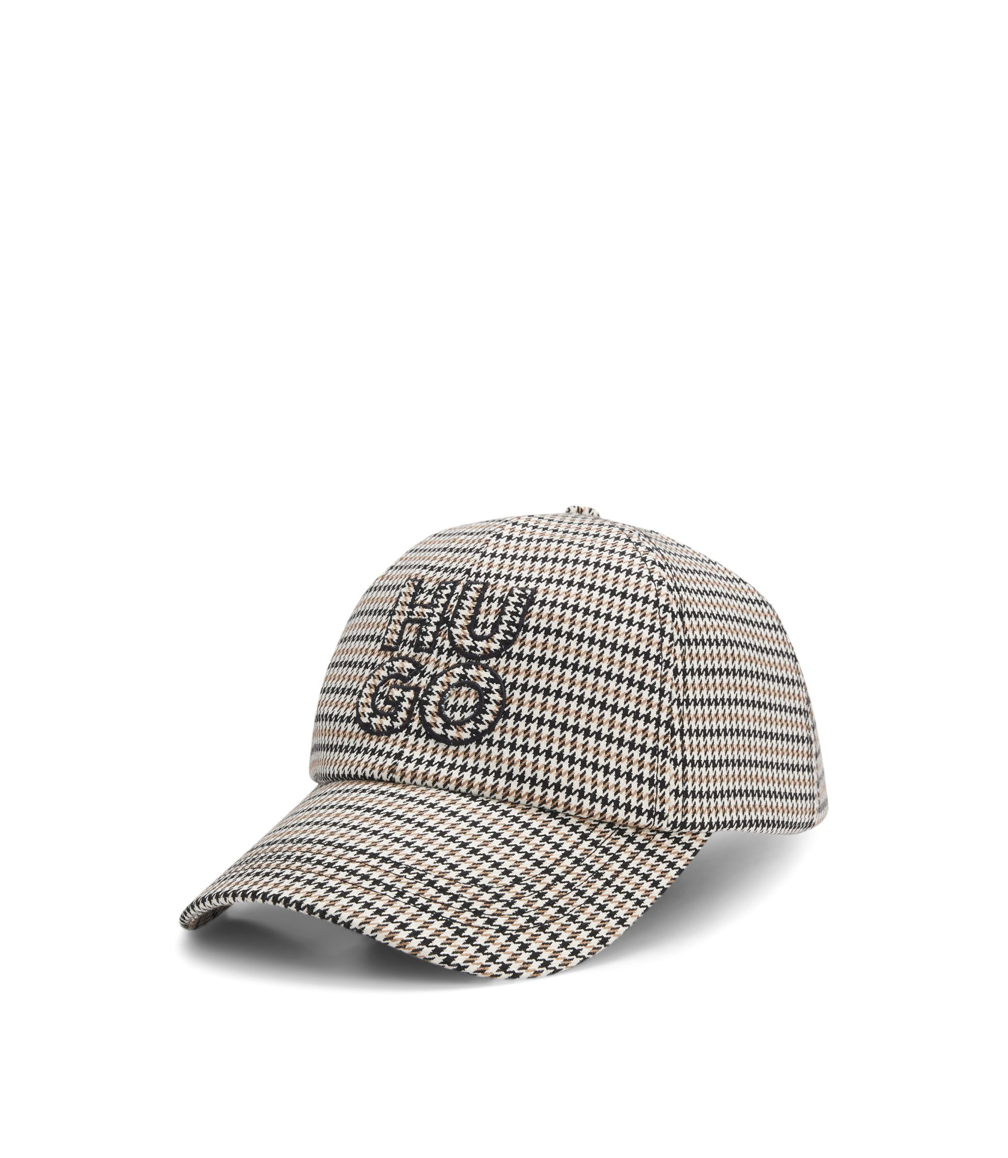 Cap mit Hahnentritt-Muster und Stack-Logo