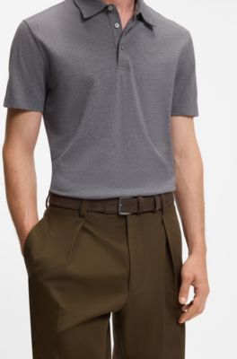 BOSS BY BECKHAM belt in Italian suede, Dark Brown