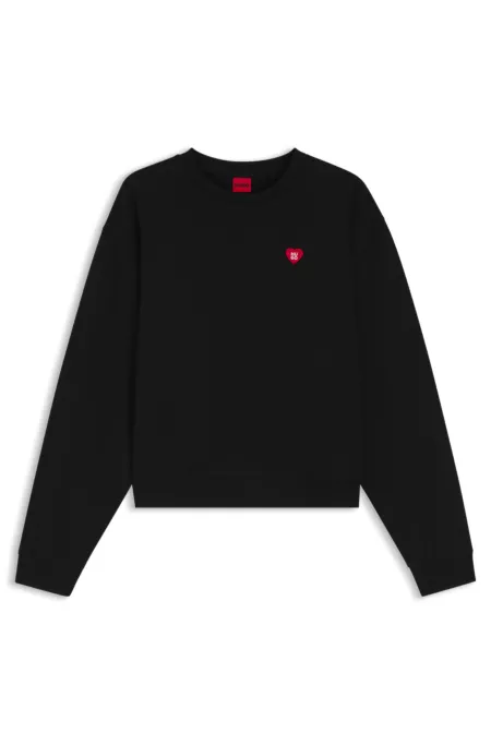 Sweat en molleton de coton avec logo cœur