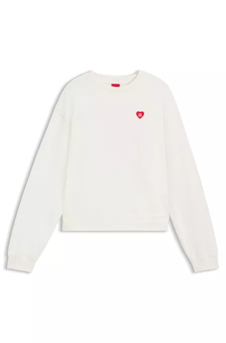 Sweat en molleton de coton avec logo cœur