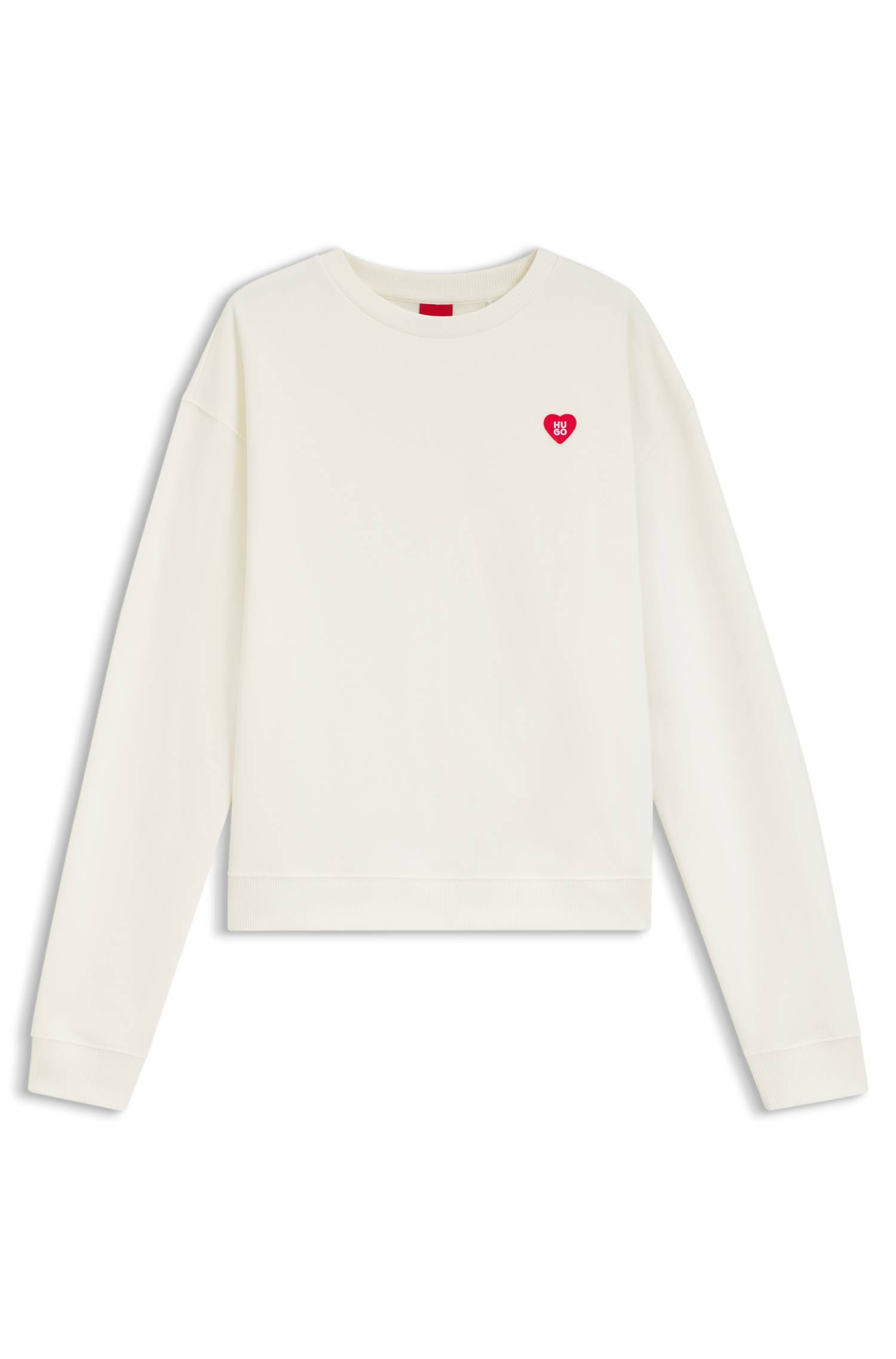 Hugo All-gender Cotton-terry sweatshirt with heart logo dam – bild 4