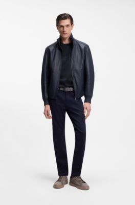 Camiseta BOSS x ASTON MARTIN de algod&oacute;n mercerizado con dise&ntilde;o de coche, Azul oscuro