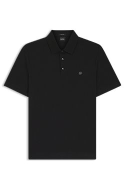 Mercerised-cotton polo shirt with Double B monogram