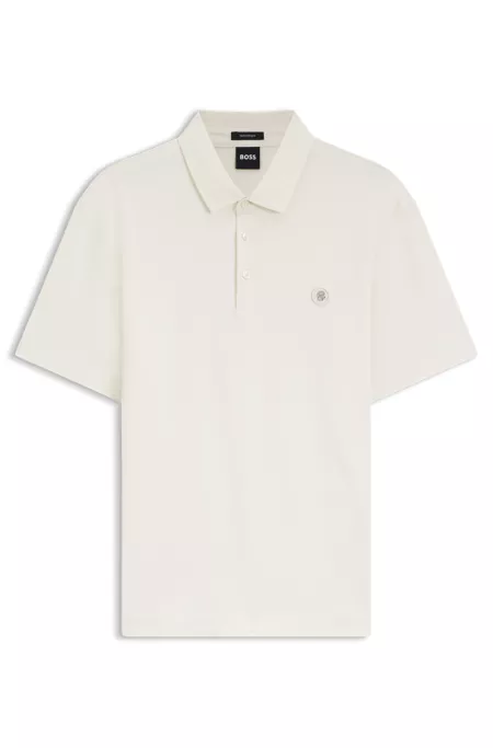 Polo de algodón mercerizado con monograma Double B
