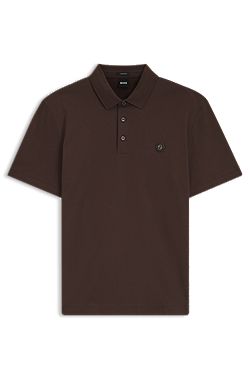 Polo shirt in mercerised cotton with Double B monogram