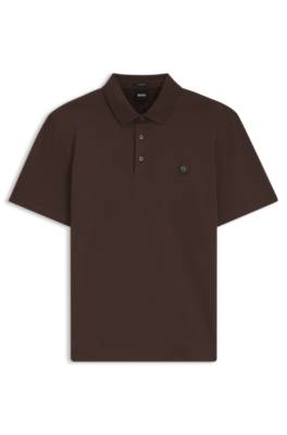 Polo shirt in mercerised cotton with Double B monogram 4