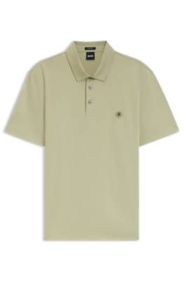 Boss Polo shirt in mercerised cotton with Double B monogram pikéer herr – bild 4
