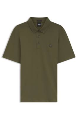 Boss Polo shirt in mercerised cotton with Double B monogram pikéer herr – bild 4