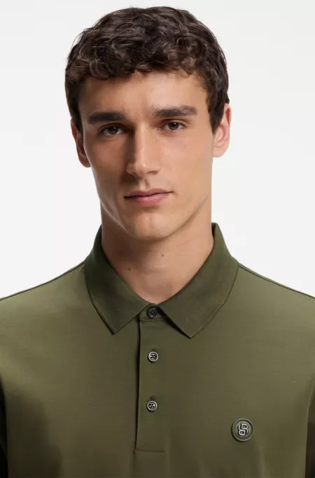 Poloshirt aus merzerisierter Baumwolle mit Double-B-Monogramm