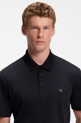 Polo van gemerceriseerde katoen met Double B-monogram, Donkerblauw