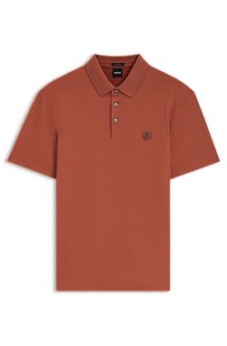 Polo shirt in mercerised cotton with Double B monogram