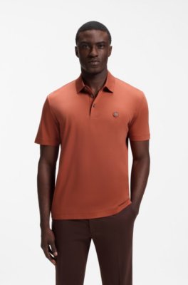 Polo shirt in mercerised cotton with Double B monogram
