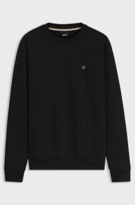 Cotton-blend sweatshirt, Black