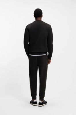 Cotton-blend sweatshirt with Double B monogram, Black