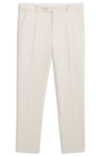 Tapered-fit trousers in washable stretch fabric, White