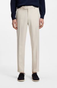 Tapered-fit trousers in washable stretch fabric, White