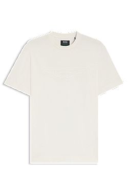 BOSS x ASTON MARTIN mercerised-cotton T-shirt with wing detail