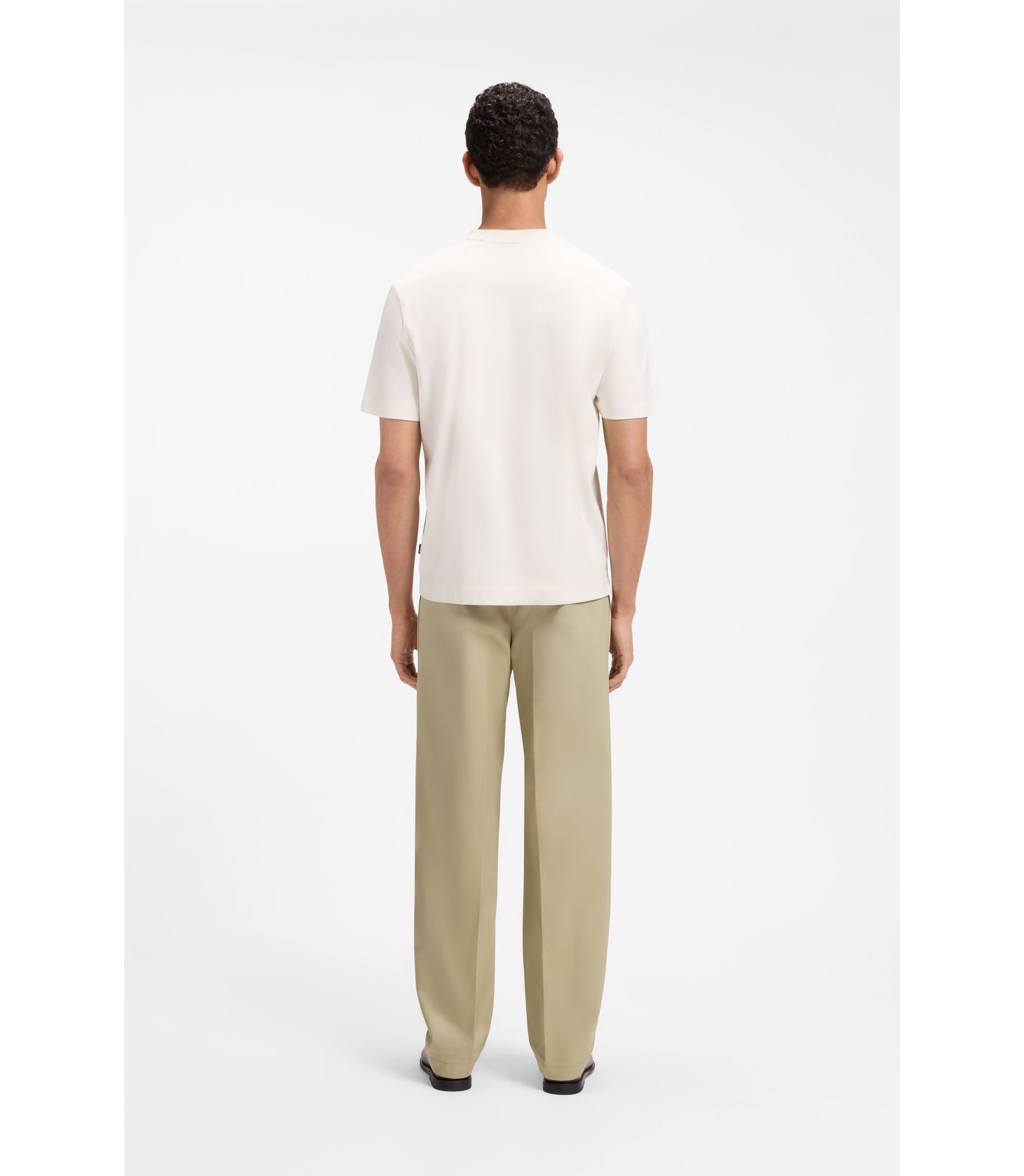BOSS - シルケットコットン Tシャツ Double Bモノグラム - ナチュラル