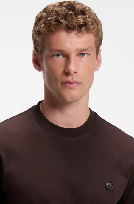 Cotton T-shirt with Double-B-monogram badge