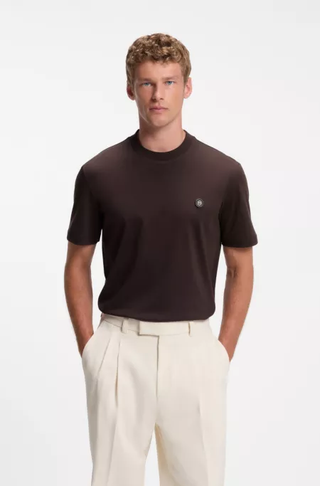 Cotton T-shirt with Double-B-monogram badge
