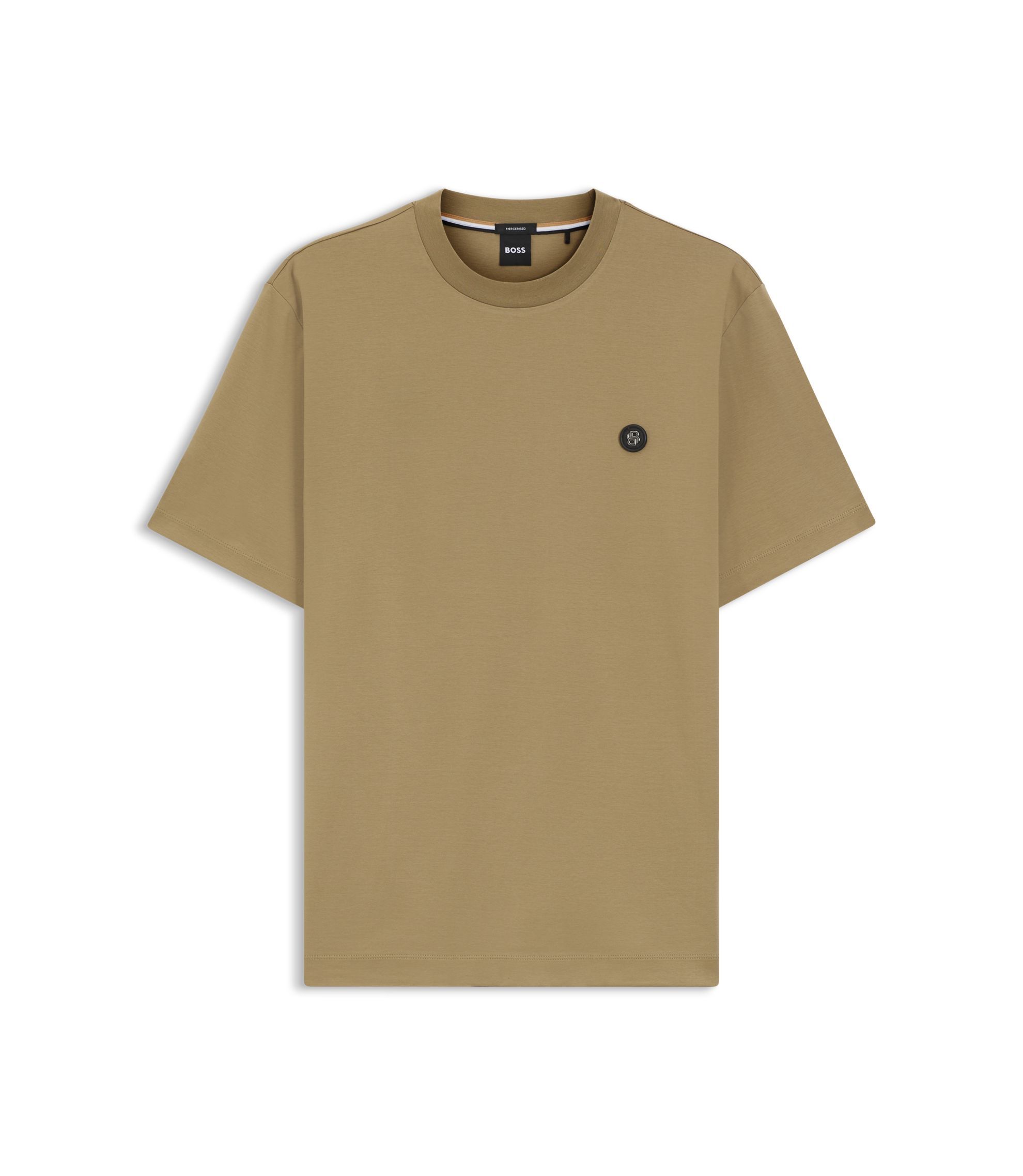 BOSS - シルケットコットン Tシャツ Double Bモノグラム - ベージュ