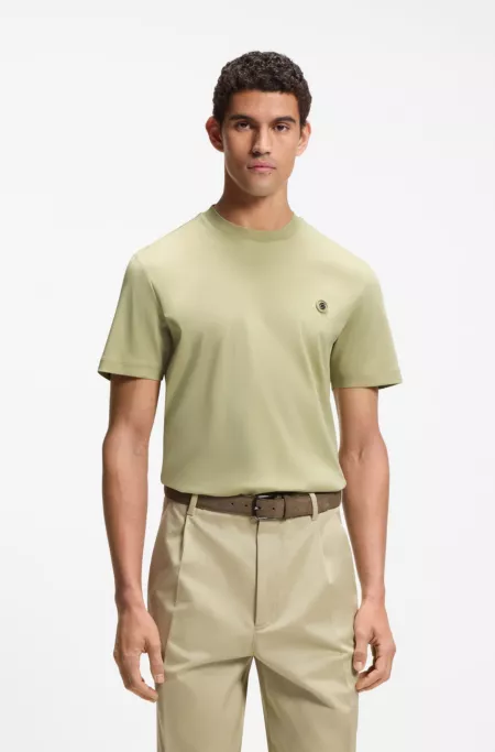Mercerised-cotton T-shirt with Double B monogram