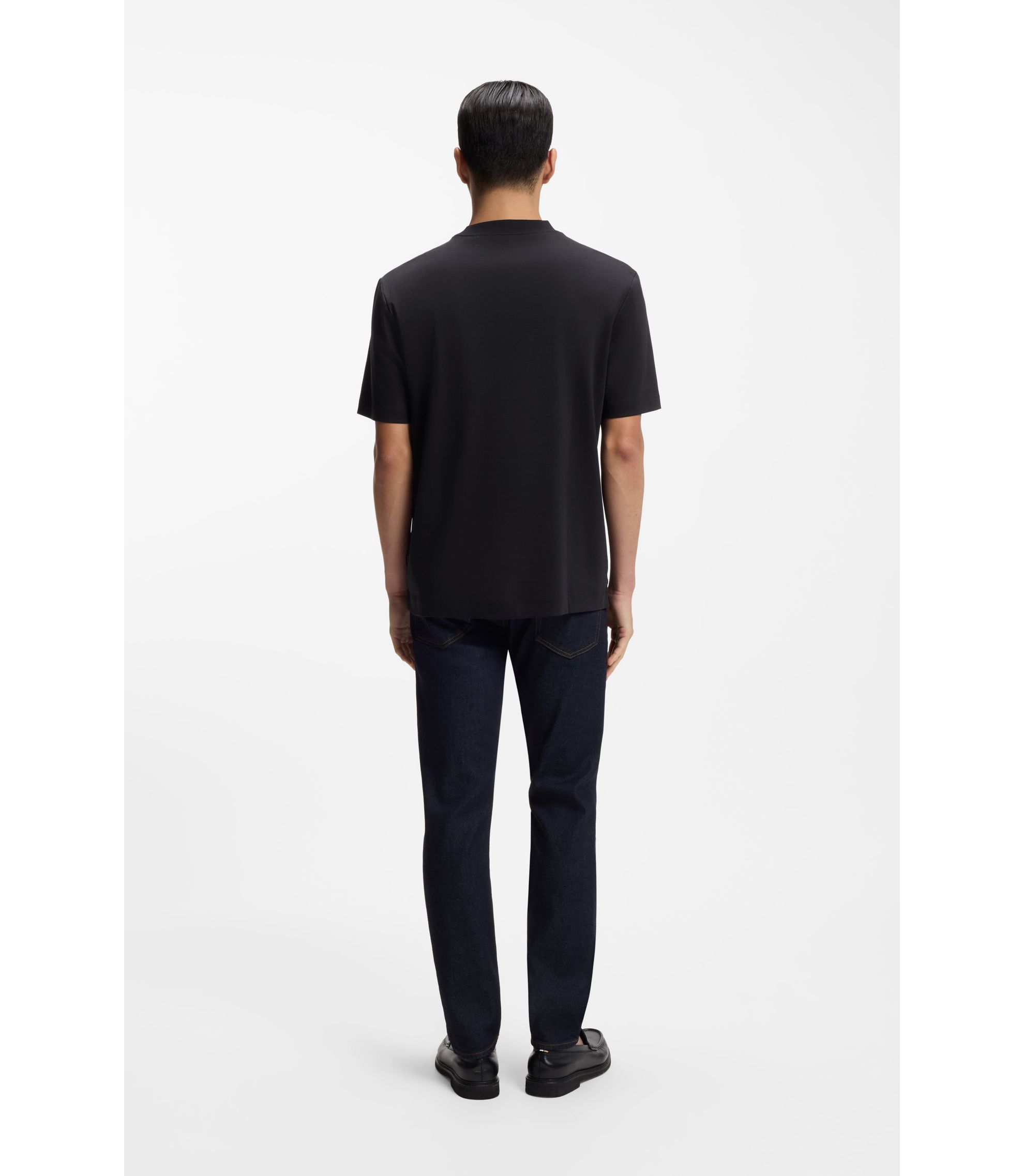 BOSS - シルケットコットン Tシャツ Double Bモノグラム - ダークブルー