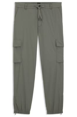 Cargo trousers in water-repellent crinkle fabric 1
