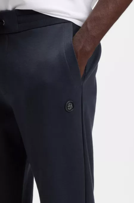 Bas de survêtement en coton mélangé avec écusson monogrammé Double B