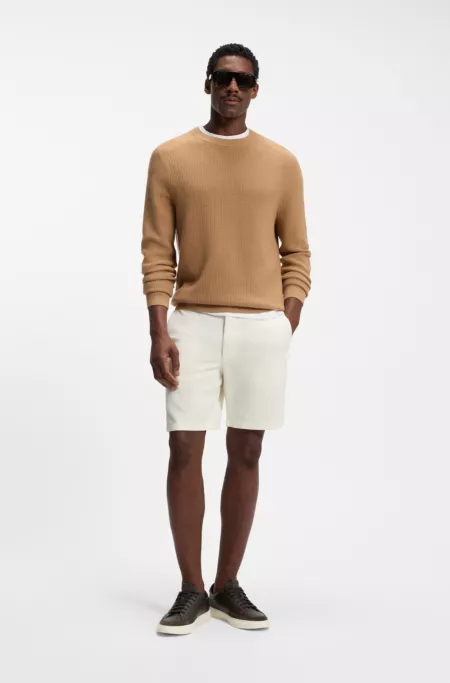 Modern-fit shorts in stretch cotton