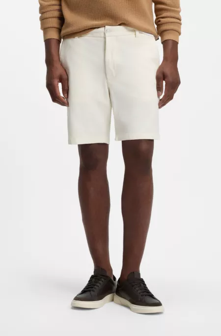 Modern-fit shorts in stretch cotton