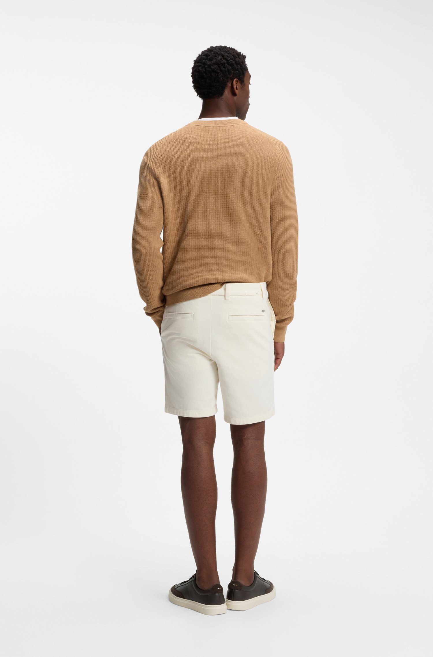 Boss Modern-fit shorts in stretch cotton herr – bild 2