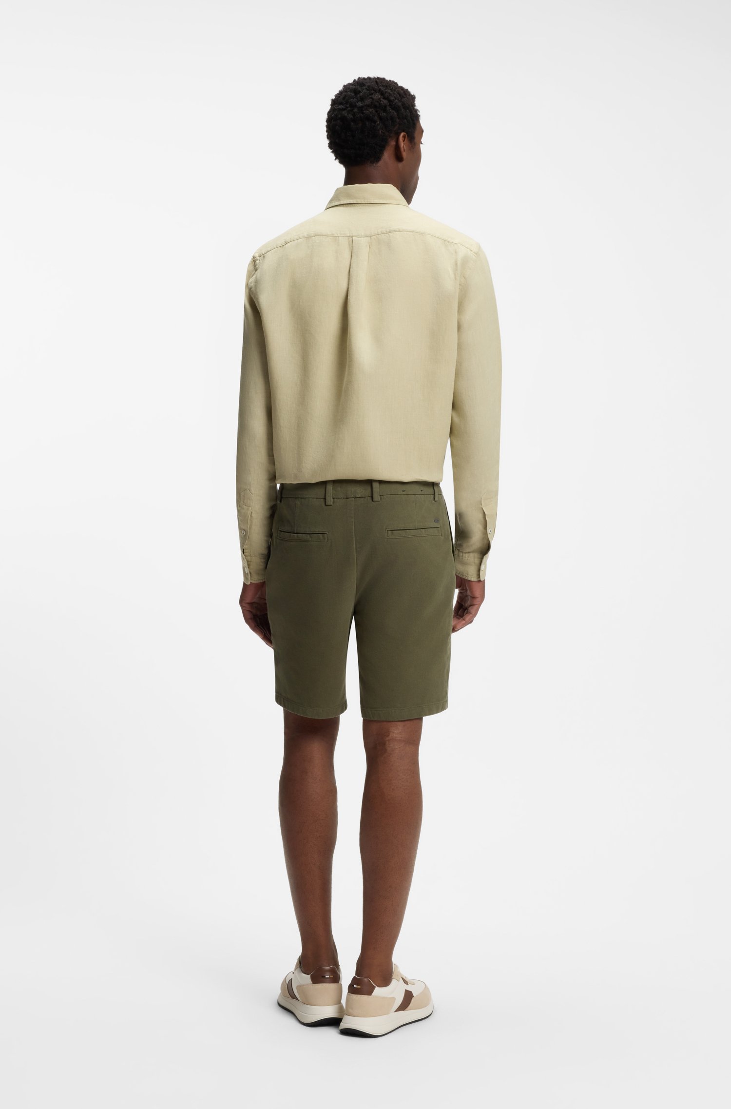Boss Modern-fit shorts in stretch cotton herr – bild 2