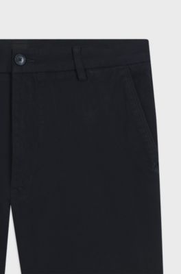 Short Modern en coton stretch, Bleu fonc&eacute;