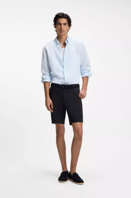 Modern-fit shorts in stretch cotton