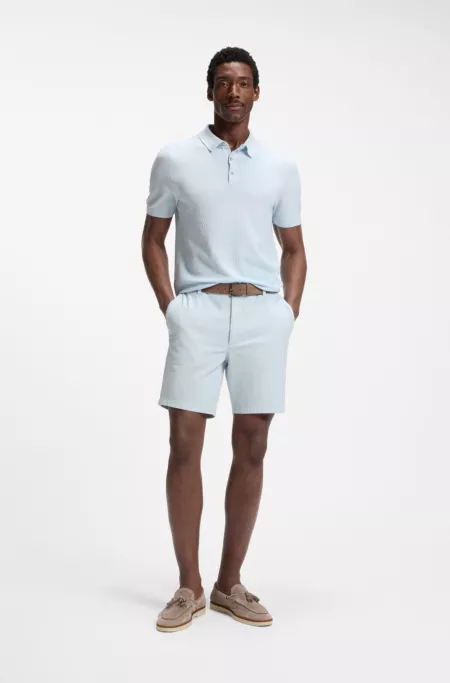 Modern-fit shorts in stretch cotton