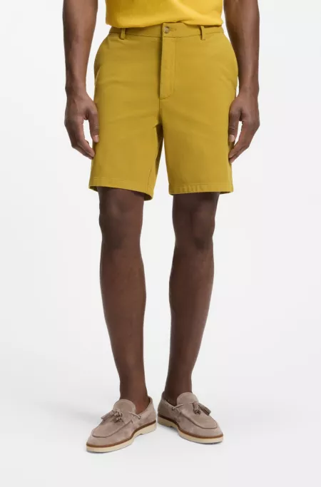 Modern-fit shorts in stretch cotton