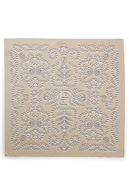 Schal aus Seide mit Double-B-Monogramm-Print
