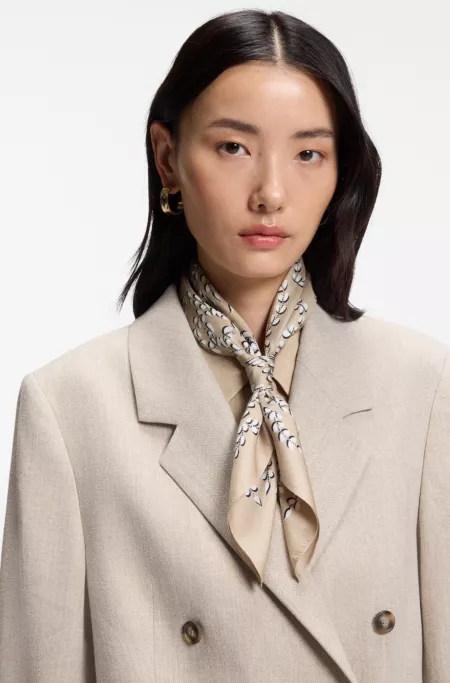 Schal aus Seide mit Double-B-Monogramm-Print