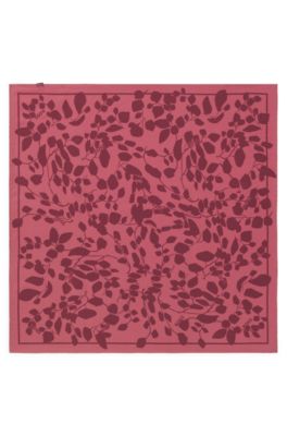 Printed scarf in silk with Double B monograms, Dark Red