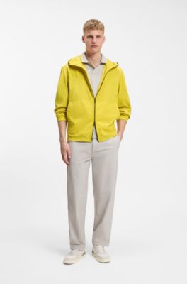 Regular-fit windbreaker in water-repellent soft-touch fabric, Yellow