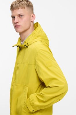 Regular-fit windbreaker in water-repellent soft-touch fabric, Yellow