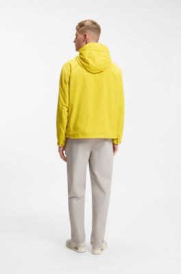 Regular-fit windbreaker in water-repellent soft-touch fabric, Yellow